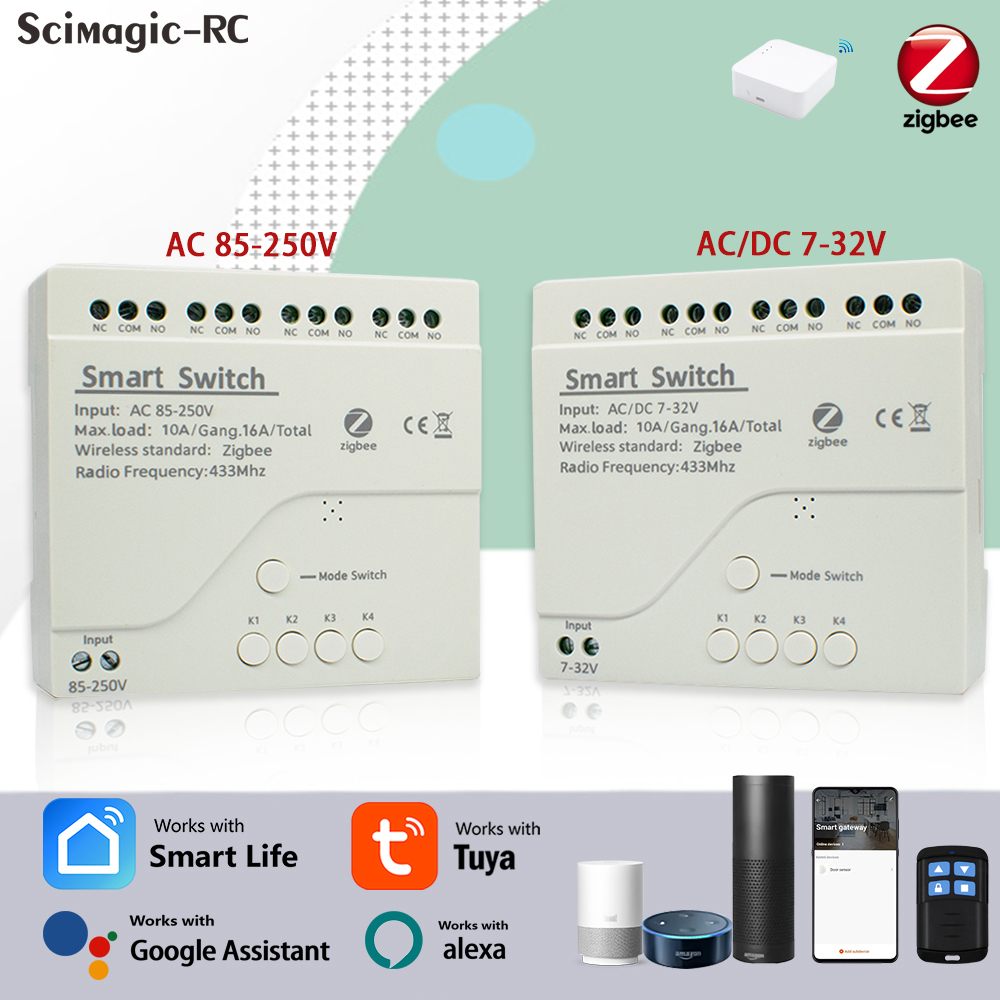 Smart Home Ac - 4CH Zigbee Tuya Smart Home Relay