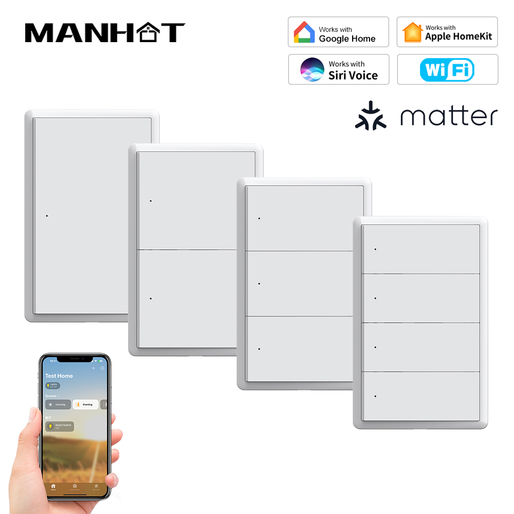 Smart Home Button - MANHOT Homekit WiFi Smart Switch No