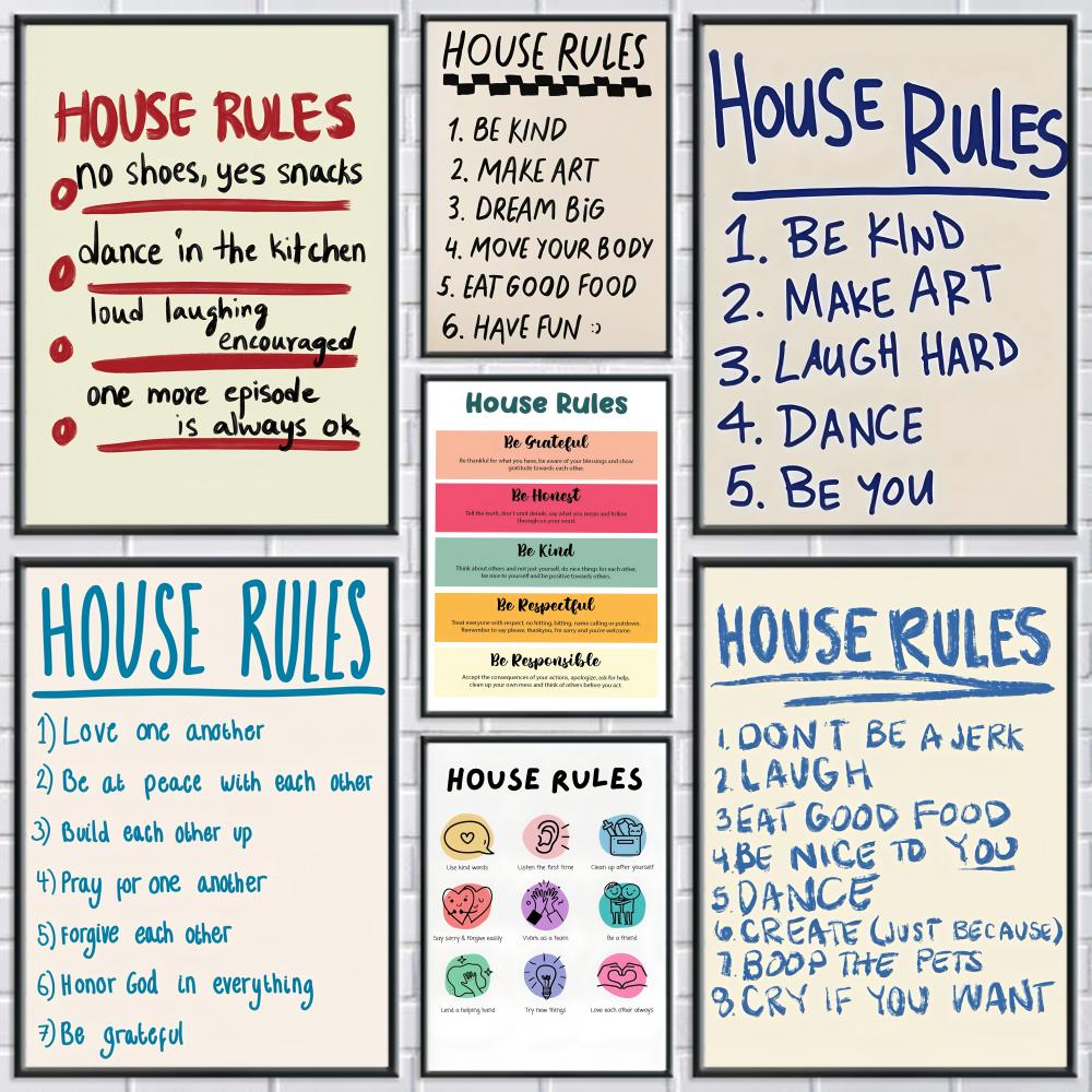 Smart Home Poster - house rules Poster Modern and Elegant