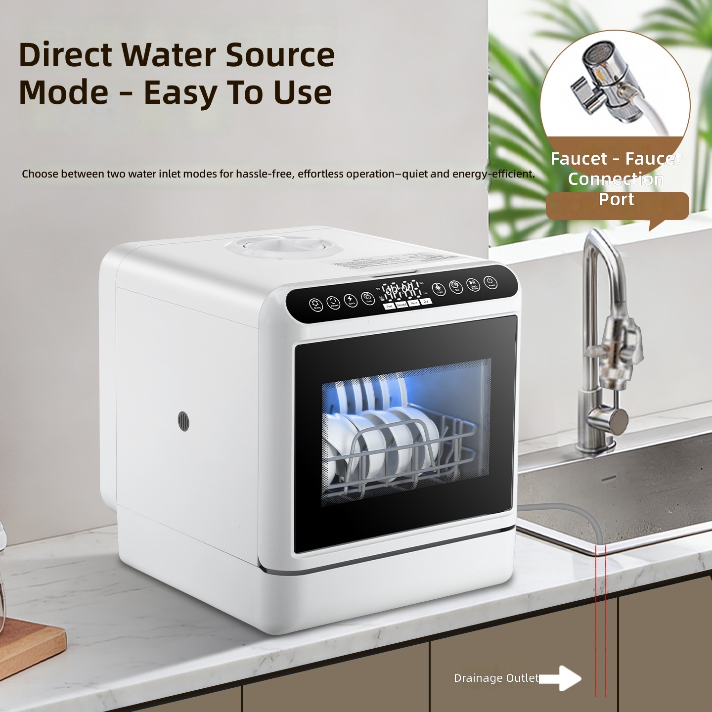 Dishwasher, 220V UK Plug, Larg - Smart Home Ac 评论和价格