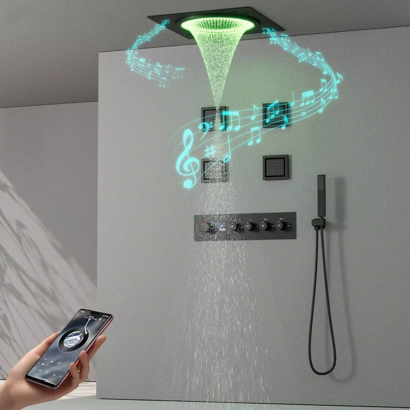 Smart LED Shower Set Bathroom  - Smart Home System 评论和价格