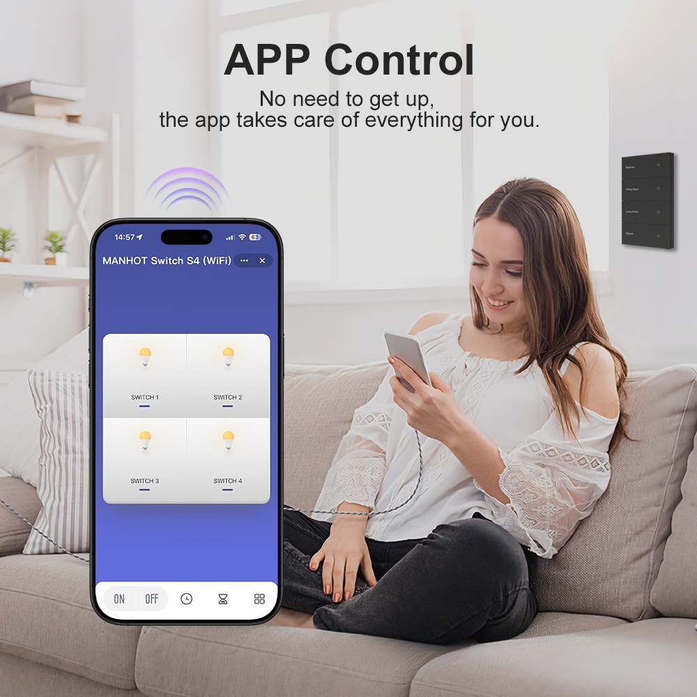 Manhot DIY Name Switch Zigbee  - Smart Home Lighting Control 评论和价格