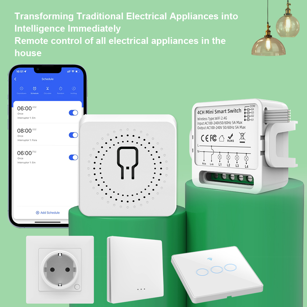 Tuya WiFi Smart Switch 1/2/3/4 - Smart Home Lighting Control 评论和价格