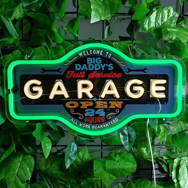 Retro Garage LED Neon Sign UV  - Smart Home Poster 评论和价格
