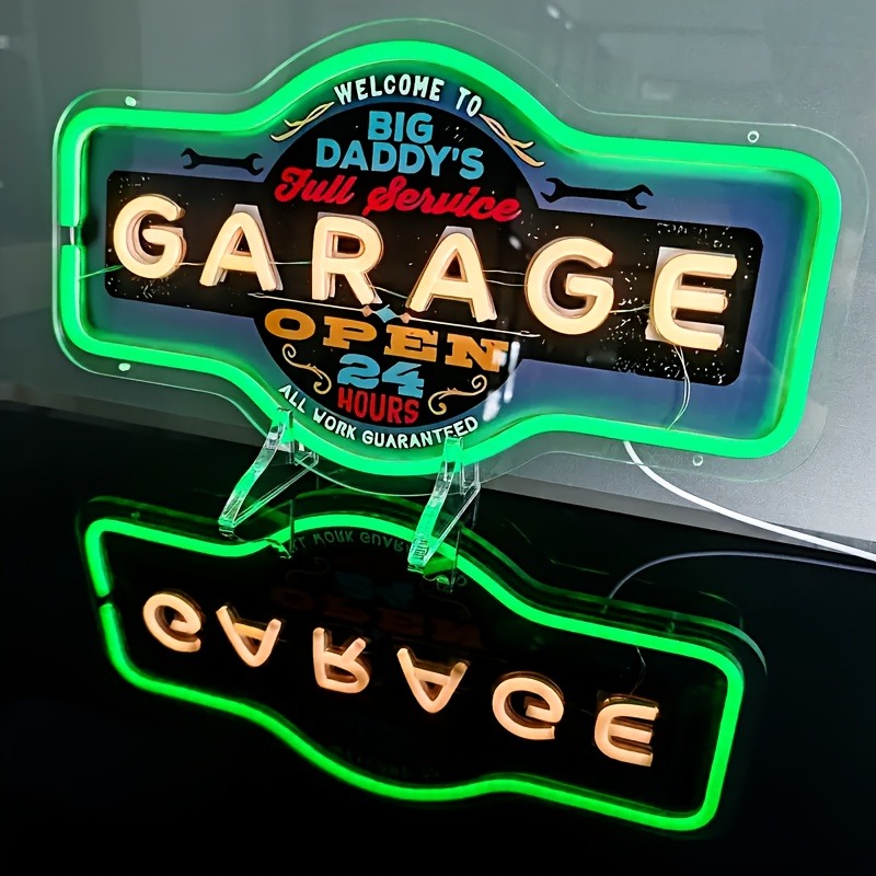Retro Garage LED Neon Sign UV  - Smart Home Poster 评论和价格