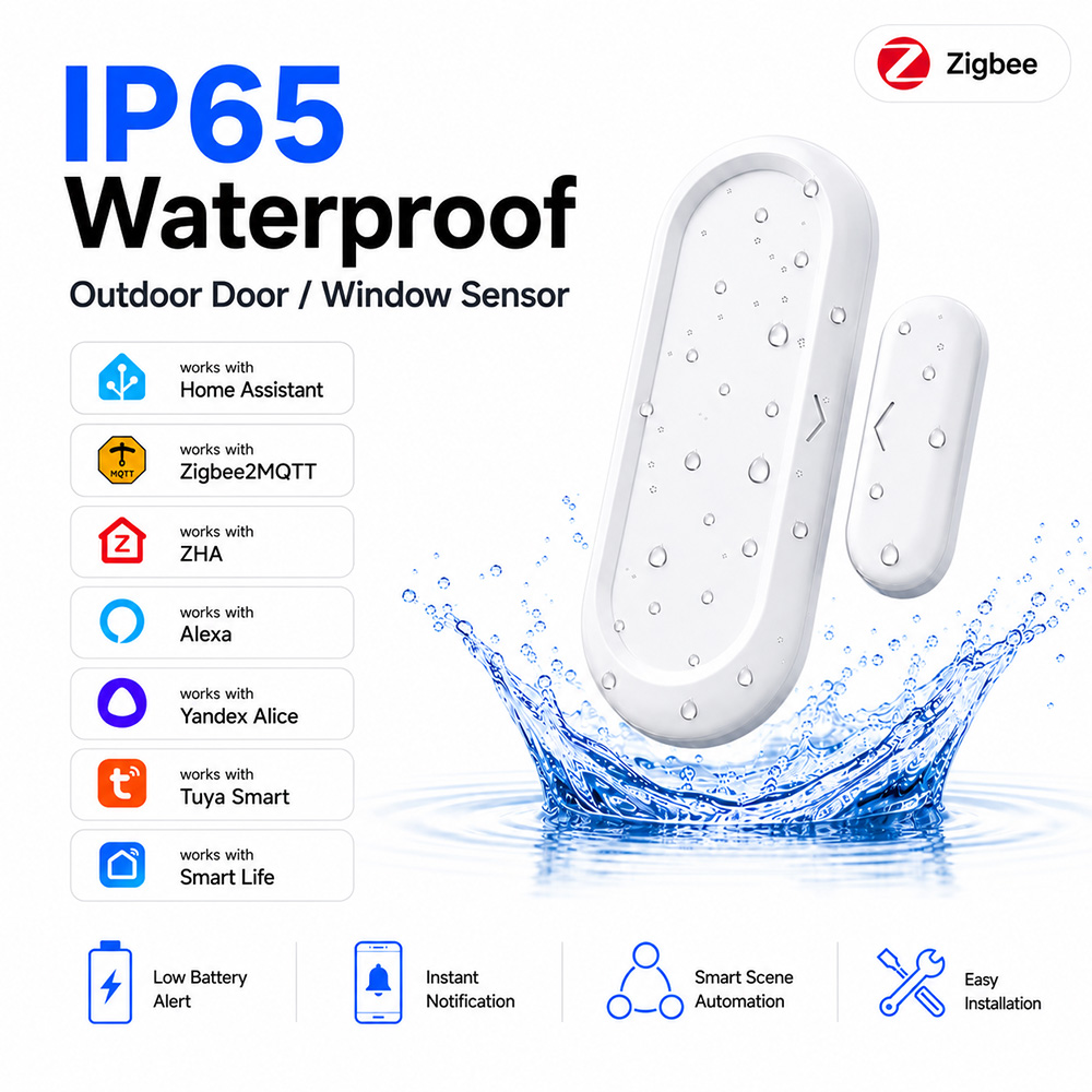 Waterproof Door Window Sensor  - Smart Home Zigbee 3.0 评论和价格