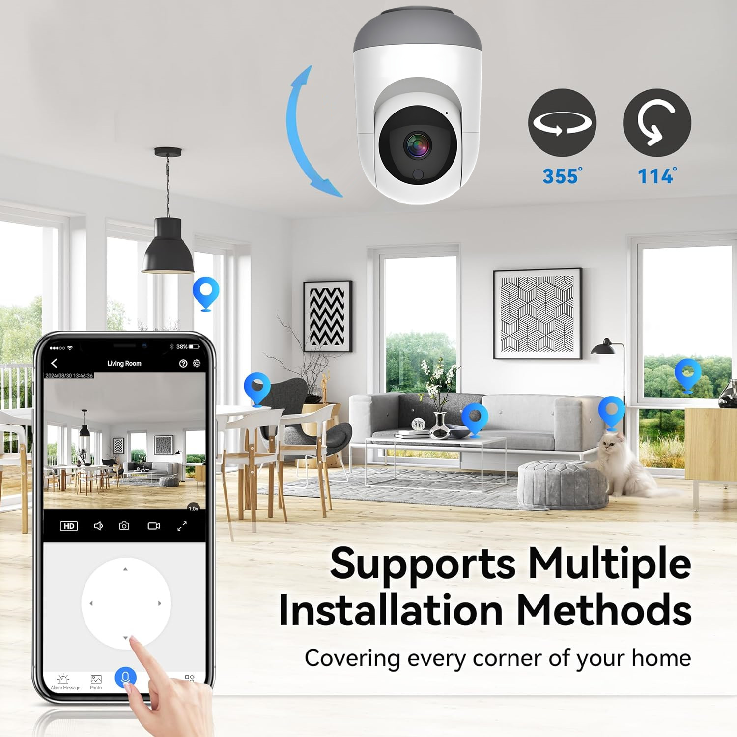 4MP Tuya WiFi Camera, 2.4/5G D - Smart Home Battery Camera Ezviz 评论和价格