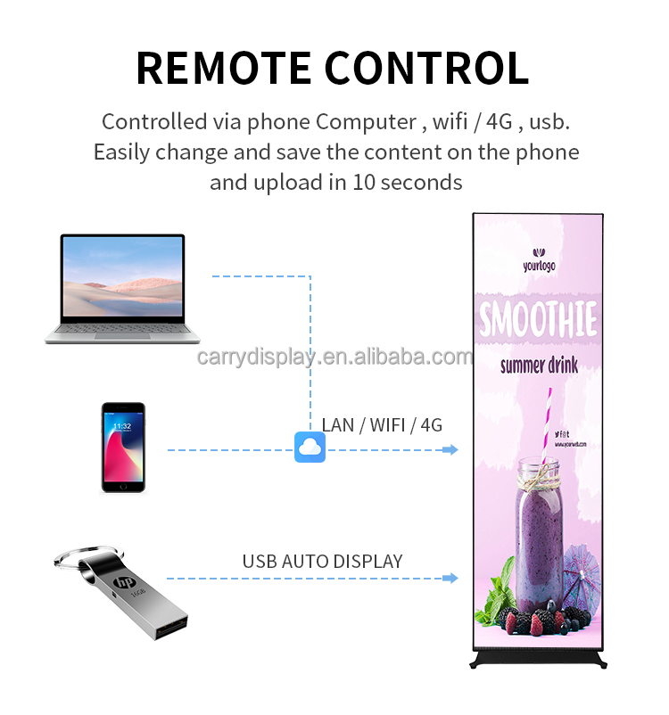 Outdoor Movable LED Digital Po - Smart Home Poster 评论和价格