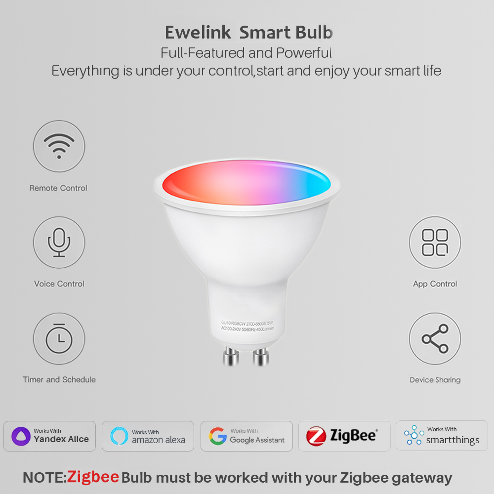 Ewelink GU10 Zigbee LED Bulbs  - Alexa Compatible Bulb 评论和价格