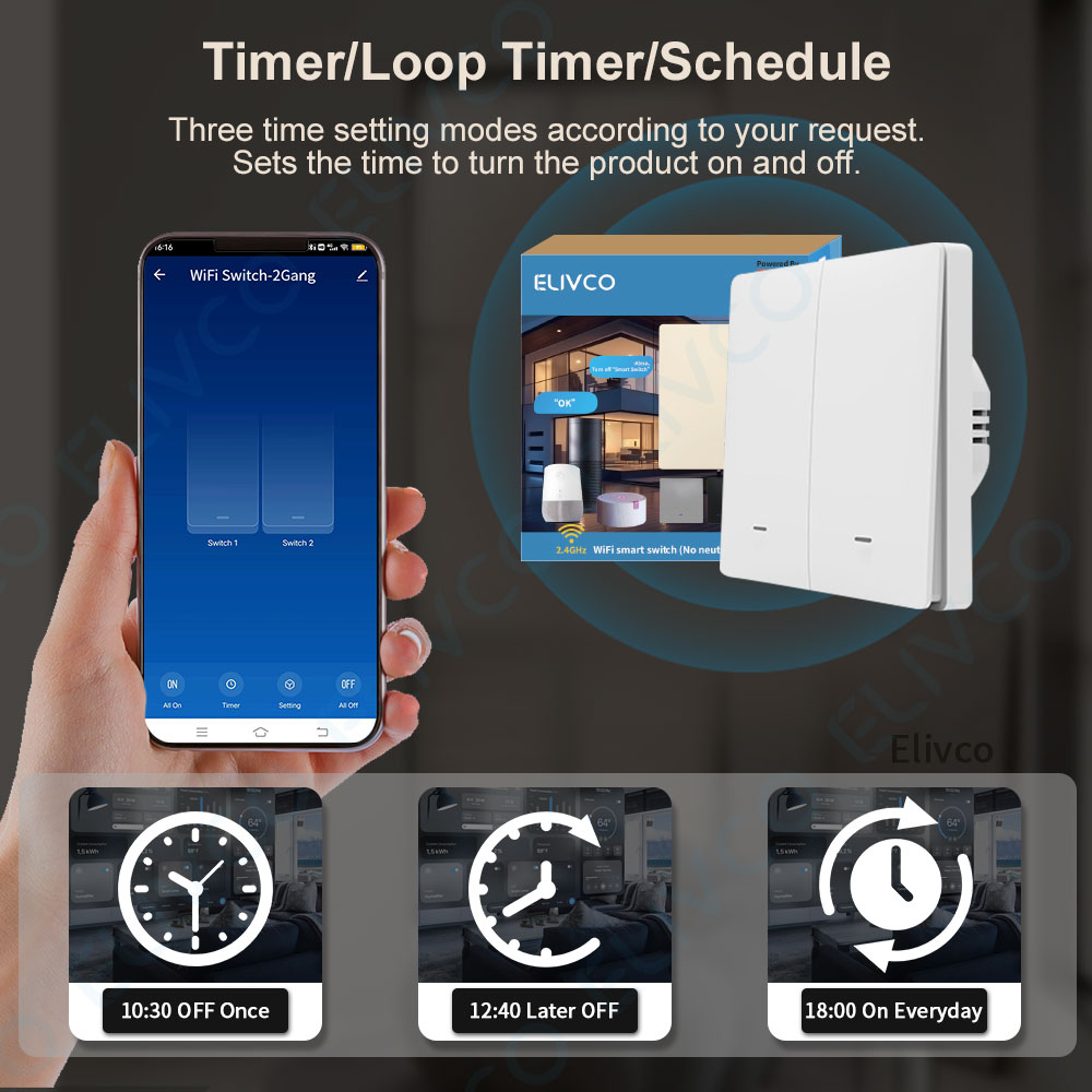 Tuya Wifi Smart Switch No Neut - Smart Home Lighting Control 评论和价格