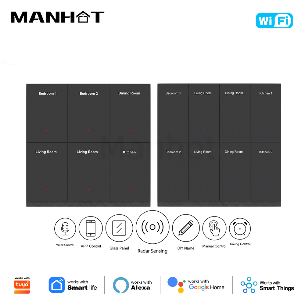 MANHOT WiFi Smart DIY Name Swi - Smart Home Button 评论和价格