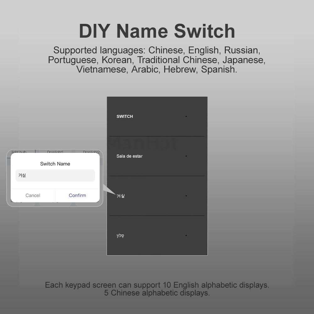 MANHOT WiFi Smart DIY Name Swi - Smart Home Button 评论和价格