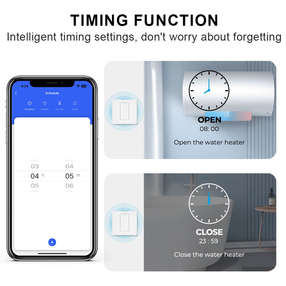 Smart Water Heater Switch/WiFi - Smart Home Button 评论和价格
