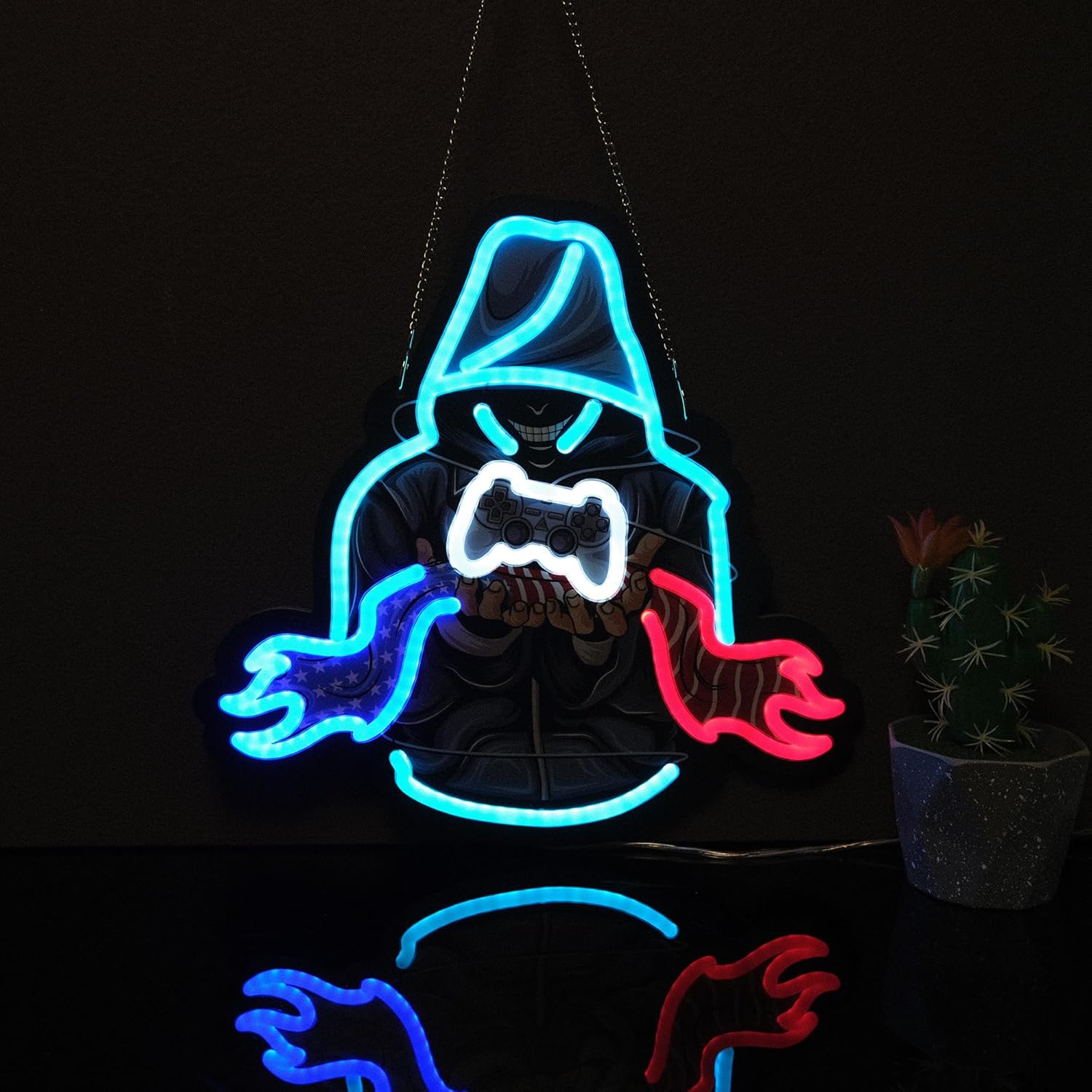 game controller neon sign game - Smart Home Poster 评论和价格