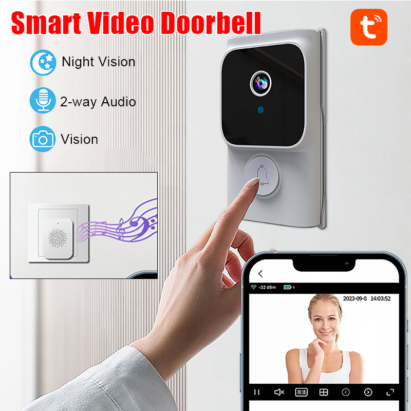 Tuya Wireless Smart Video Door - Smart Home Video Doorbell App 评论和价格