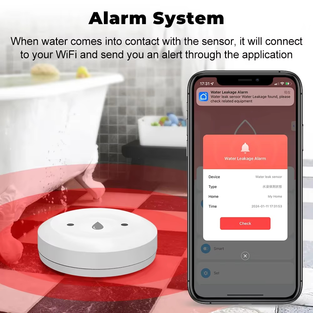 Tuya ZigBee 3.0 Water Leak Det - Smart Home Zigbee 3.0 评论和价格