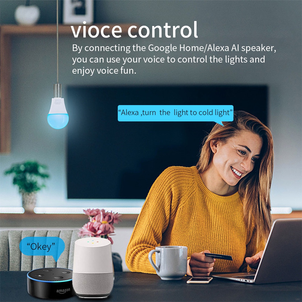 SIXWGH E27 Bulb WiFi 9W Smart  - Alexa Compatible Bulb 评论和价格