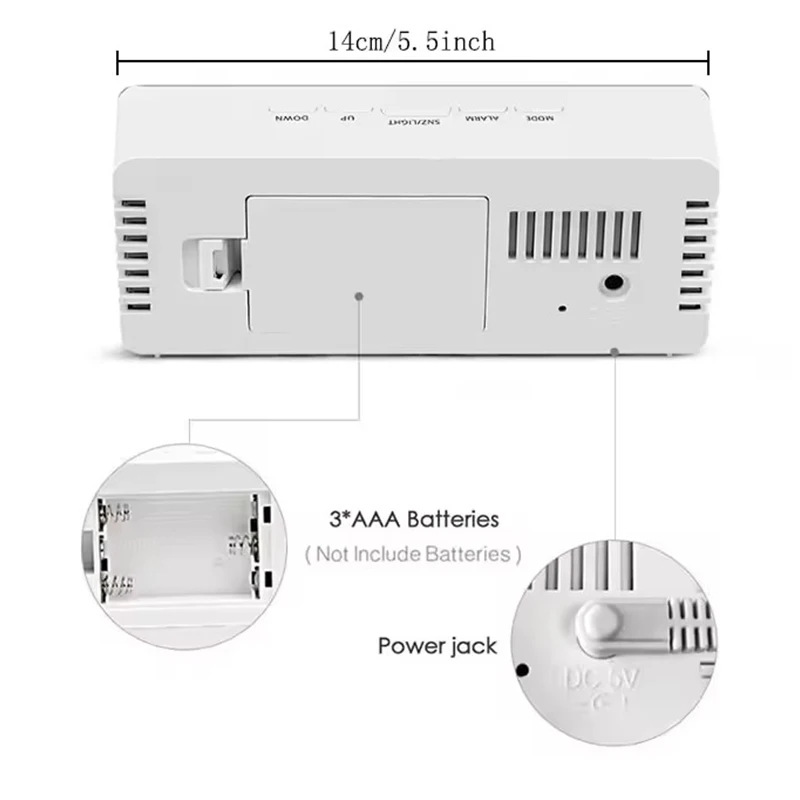 1Pc White Digital Clock LED Mi - Smart Home Retrofit 评论和价格