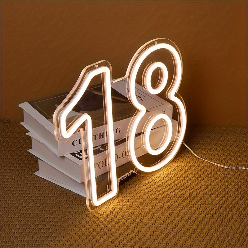 LED Neon Light Sign with Numbe - Smart Home Poster 评论和价格