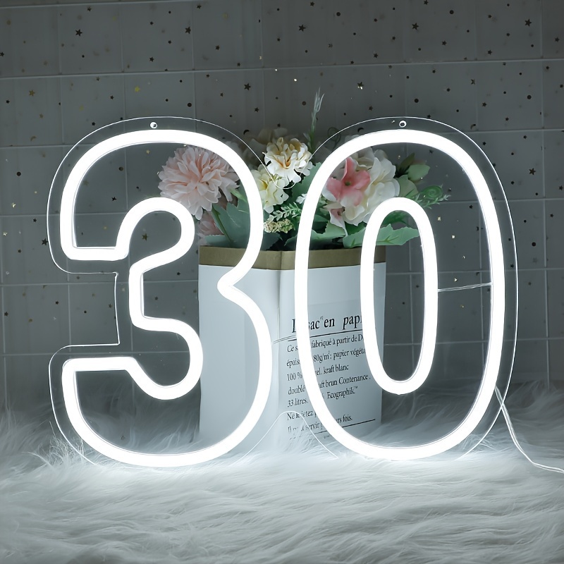 LED Neon Light Sign with Numbe - Smart Home Poster 评论和价格