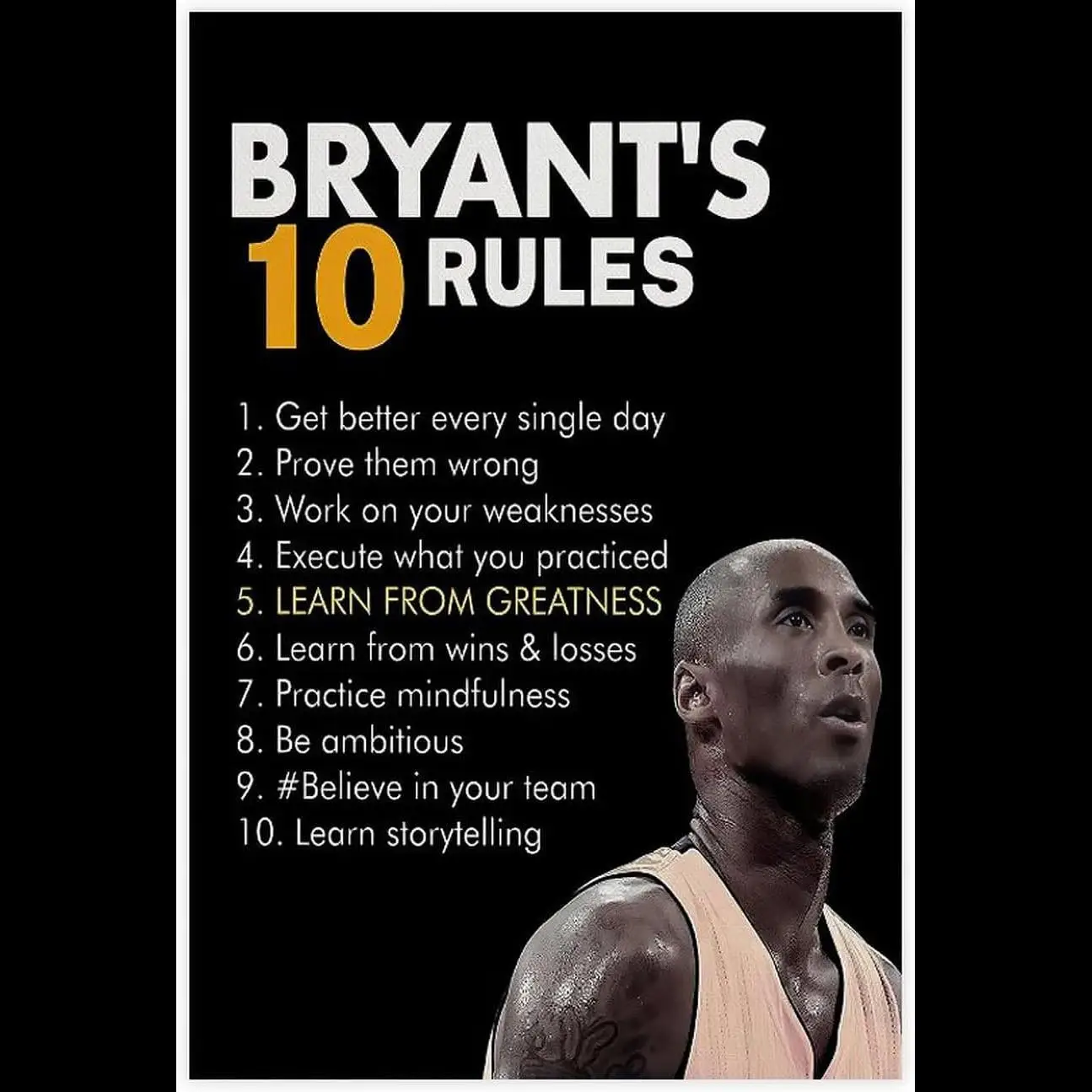 Kobe Bryants Rules Motivationa - Smart Home Poster 评论和价格