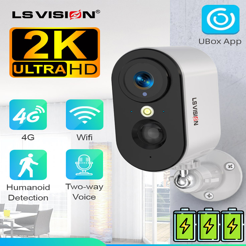 LS VISION 2K 5MP 4G SIM Card C - Smart Home Battery Camera Ezviz 评论和价格