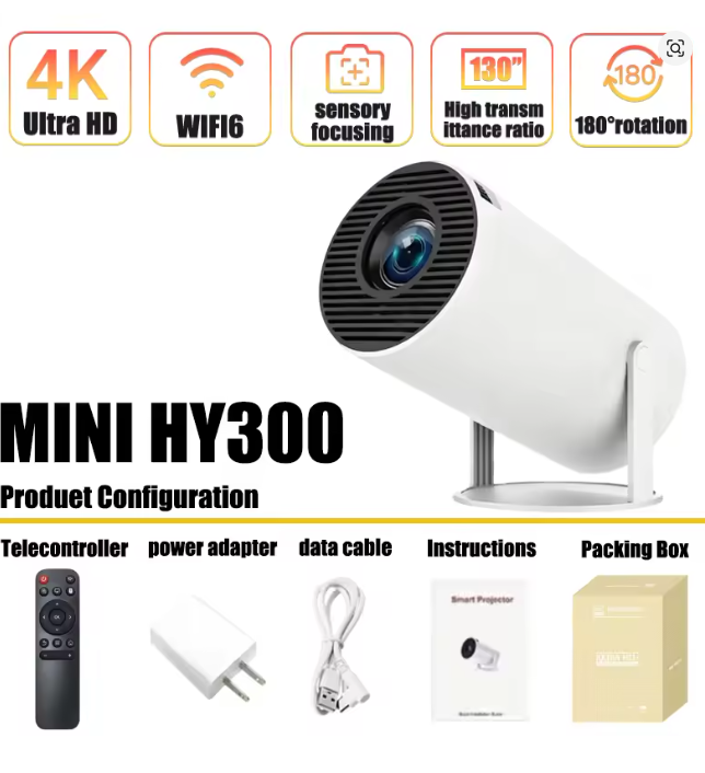 Mini HY300 Portable Projector  - Smart Home Retrofit 评论和价格