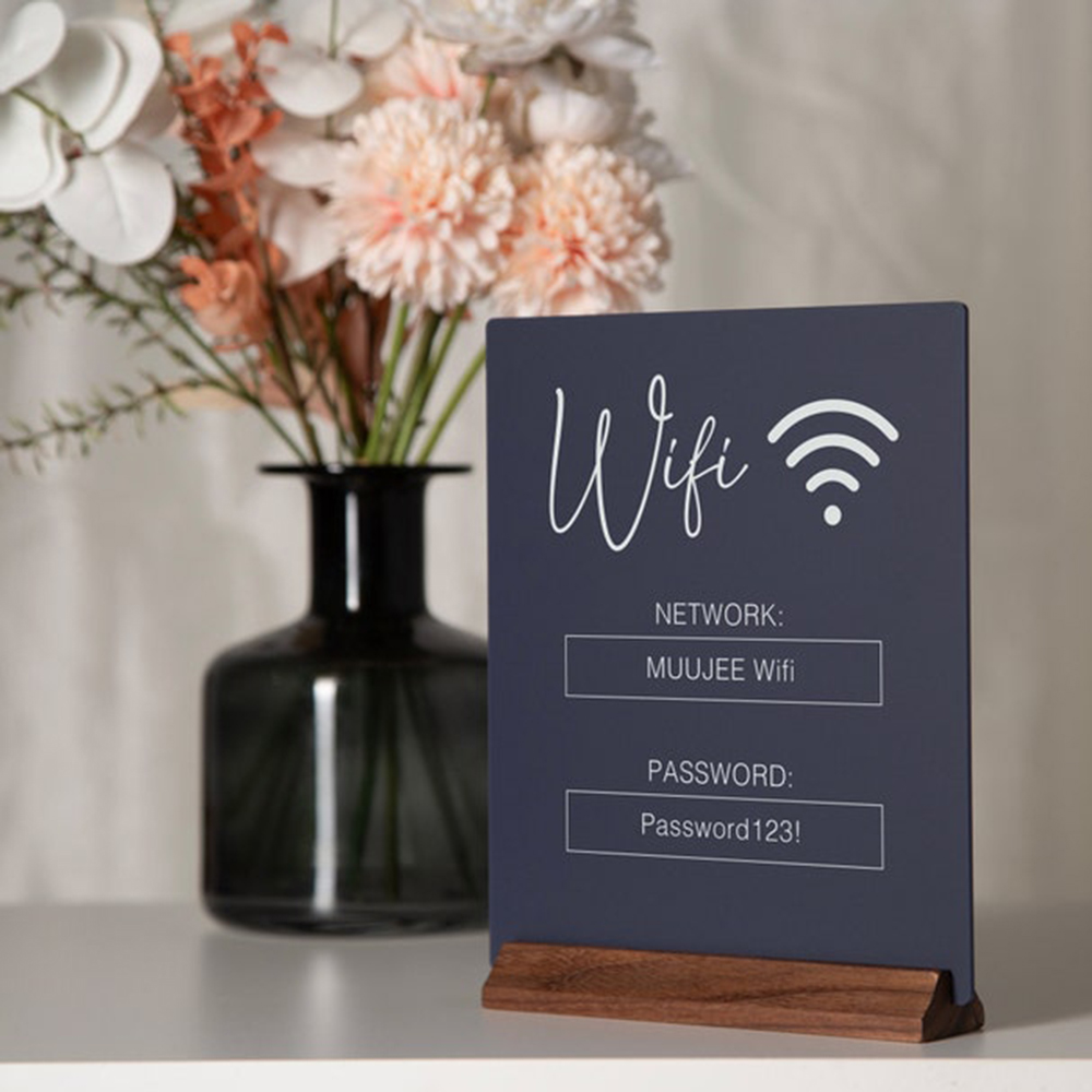 Custom WiFi QR Code Acrylic Ta - Airbnb Smart Home 评论和价格