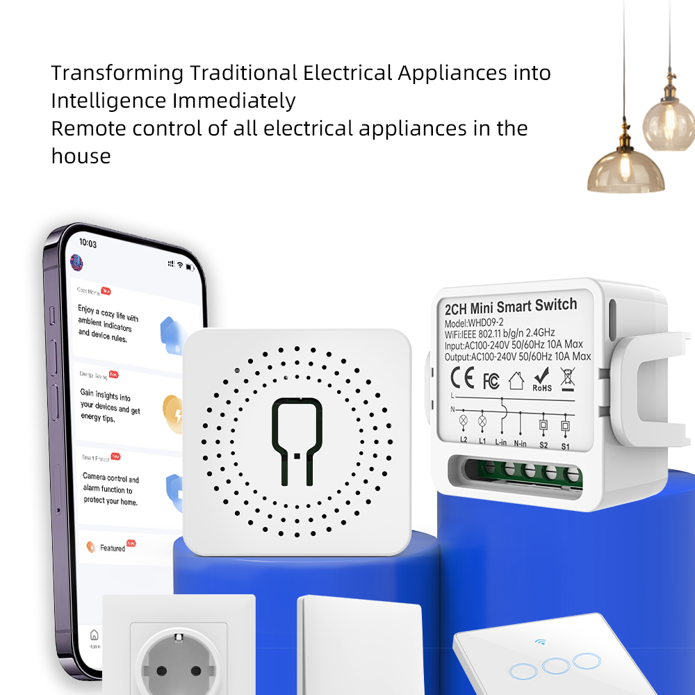 2 Way Tuya Smart Switch 2Gang  - Smart Home Lighting Control 评论和价格