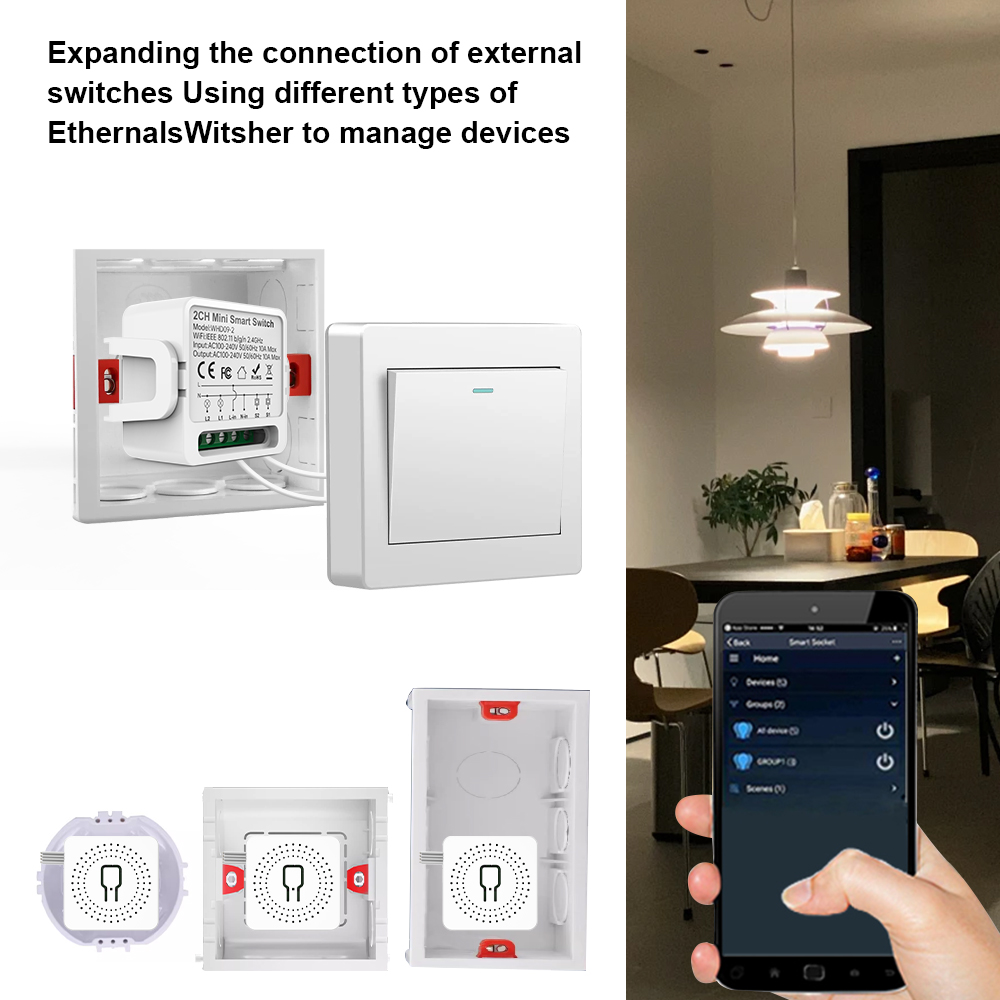 2 Way Tuya Smart Switch 2Gang  - Smart Home Lighting Control 评论和价格