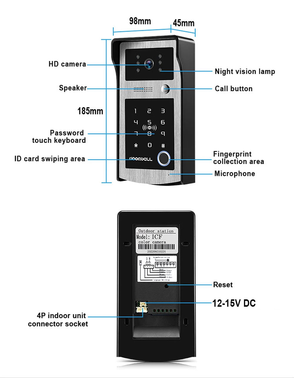 Wifi Tuya 7 Inch Touch Screen  - Smart Home Video Doorbell App 评论和价格