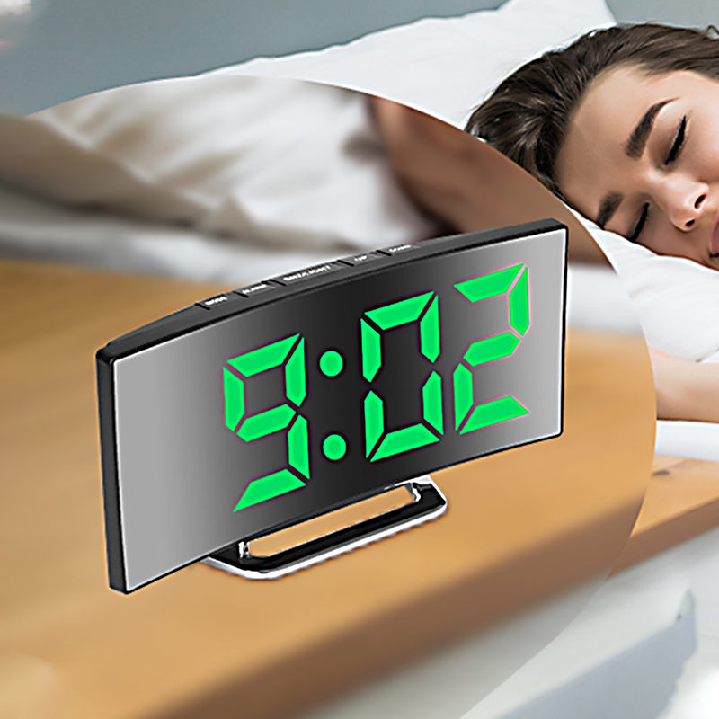LED Digital Alarm Clock Curved - Smart Home Retrofit 评论和价格