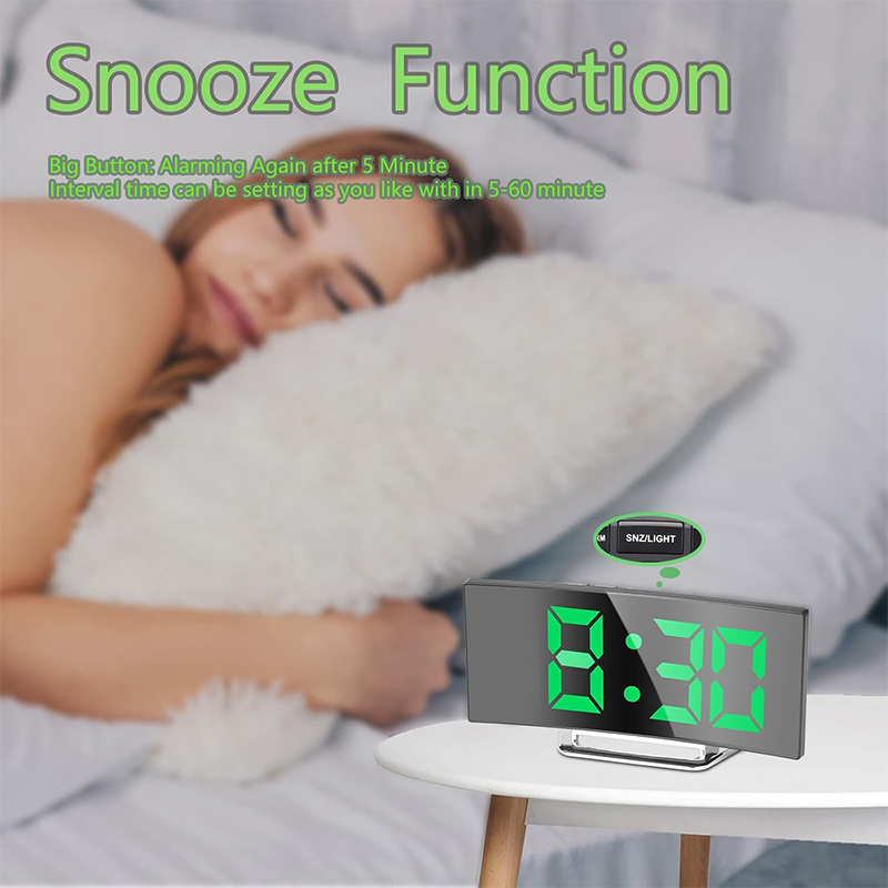 LED Digital Alarm Clock Curved - Smart Home Retrofit 评论和价格