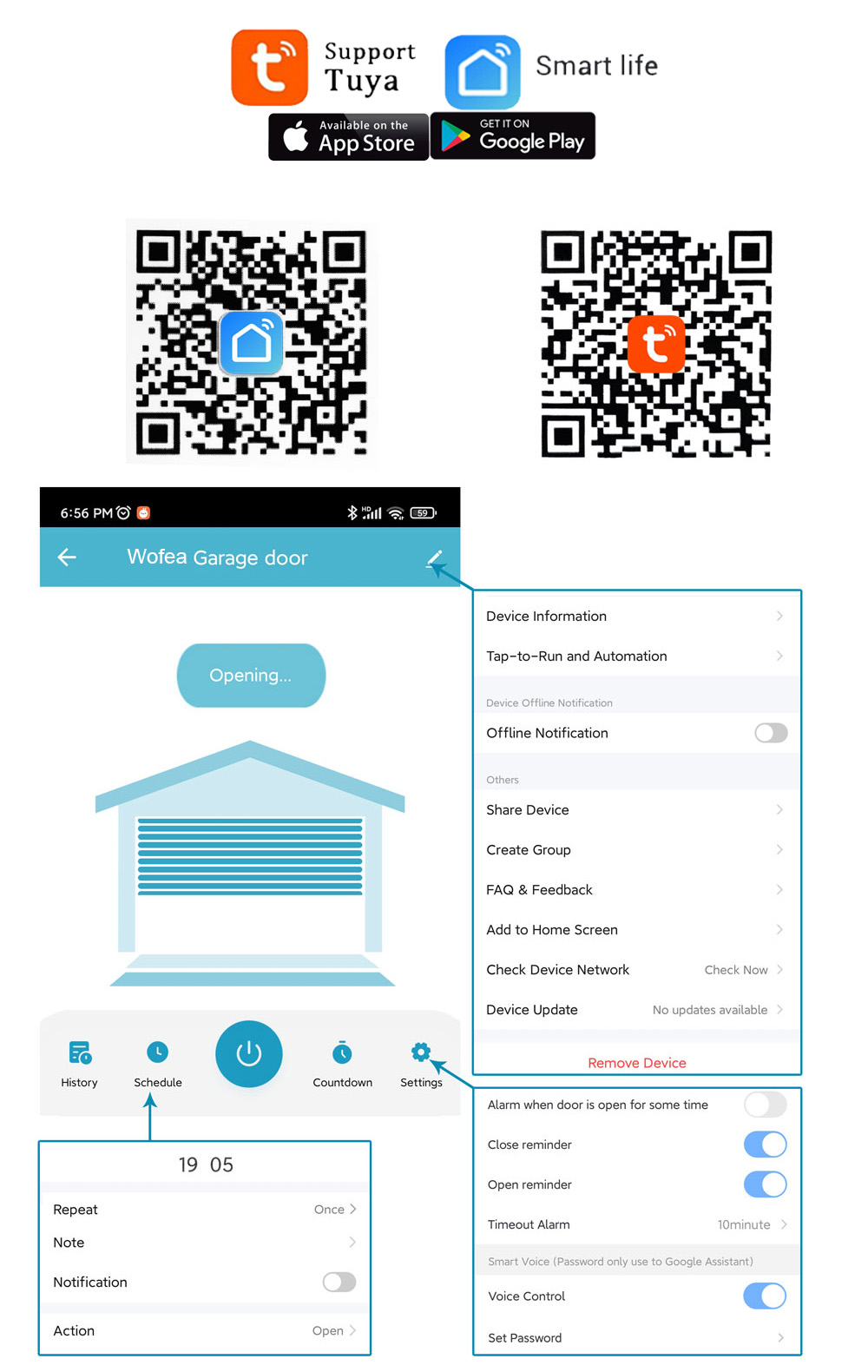 Wofea Tuya Smart WIFI 2.4G Gar - Smart Home Wifi Hub 评论和价格